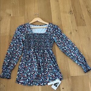 Elegant Floral Long Sleeve Blouse
